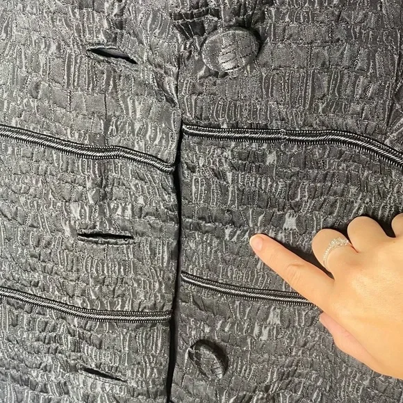 Nettie Vogues Nettie Rosenstein Vtg 60s Black Jacket Made in England Size XS-S - Picture 10 of 12